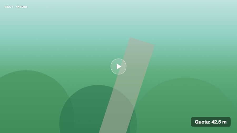 Video con la quota di volo sovraimpressa in basso a destra, generata da GeoTag Video